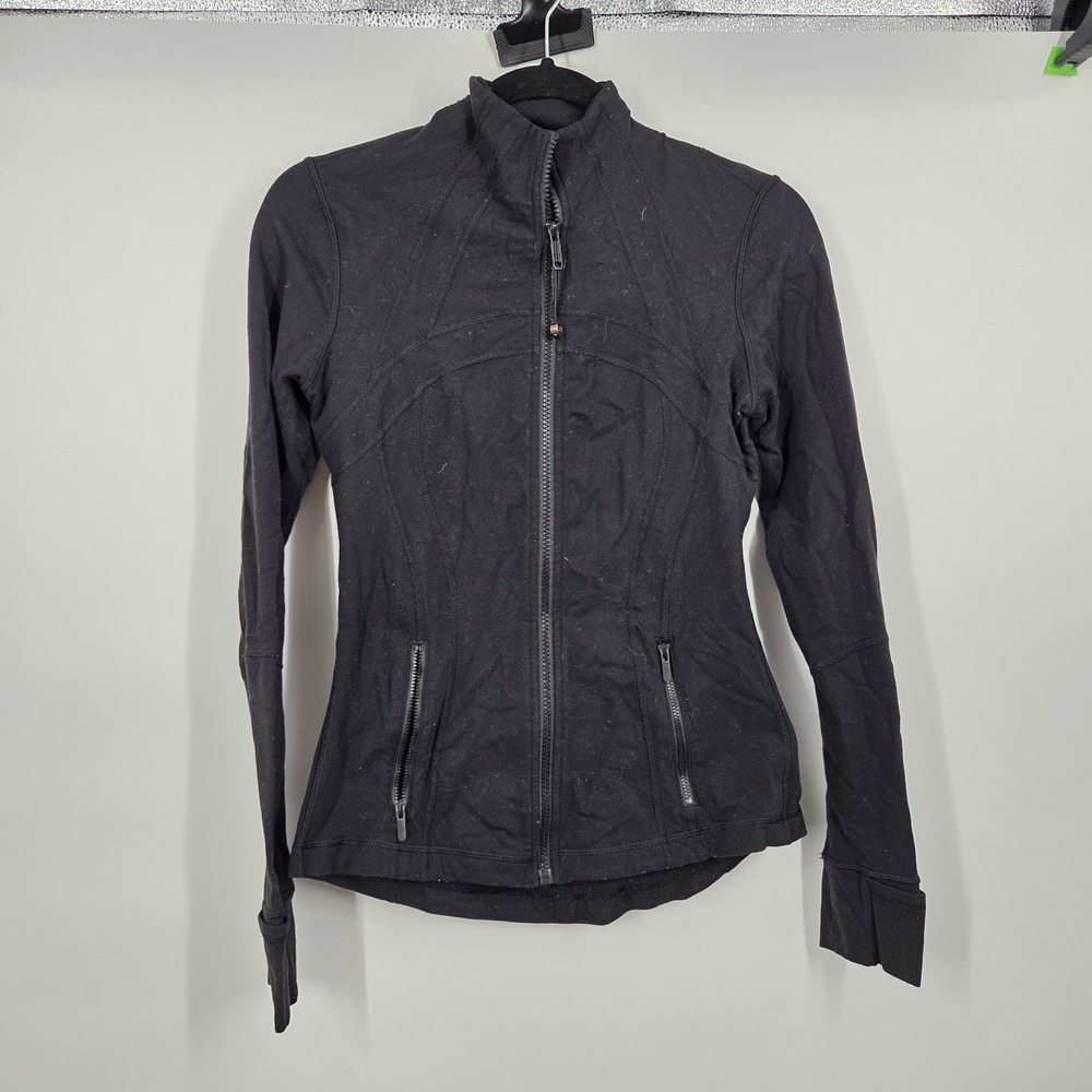 Lululemon Define Jacket Black Luon Full Zip Yoga Track Jacket Women Size 6